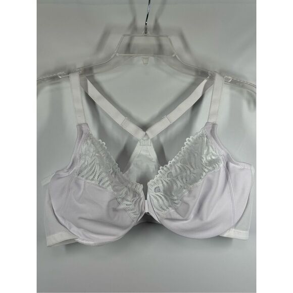 A21.  Glamorise Front-Closure T-Back WonderWire Underwire Bra size 44C NWOT - Picture 3 of 9